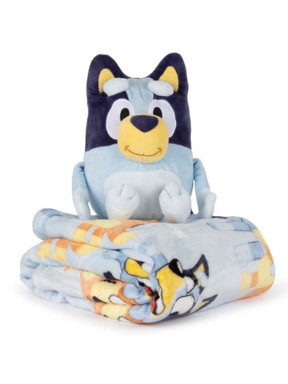 Bluey Plush Dog with Matching Light Blue Bluey  Blanket